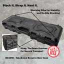 MTM BC34TD Takedown Recurve Bow Case, Lockable Storage, Airline Approved Hard Case, Hold’s 16 Arrows, For One Target or Hunting Bow Setup, Made in USA, Black
