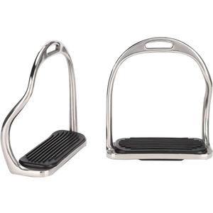 Stirrups for Saddle, Stainless Steel Lightweight Safety Wide Track Horse Stirrup AntiSlip Riding Equestrian Equipment Supplies with Rubber Pad