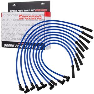 Spocoro 10.5mm High Performance Spark Plug Wires Set Replacement for SBC HEI BBC Chevy 350 383 454 Electronic