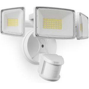 Onforu 75W LED Motion Sensor Outdoor Lights, Dusk to Dawn Flood Light Outdoor Motion Sensor, Hardwired Security Lights Floodlights Outside 7500LM 6500K Daylight IP65 Waterproof (White)