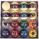 Gamesun 2-1/4”(57.15mm) Pool Ball Set, Pool Table Balls, Complete 16 Marble Billiard Ball Set