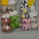 AuroTops 24 Pack Farm Animal Finger Puppets with Unique Cards, Valentine Party Favors for Boys & Girls, Kids Exchange Valentine's Gifts