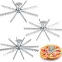 Hushee 3 Pcs Cake Pizza Cutter Set Even Slice Tool for Cheesecake Pie Pizza Multi Server Party Portion Cutting Set, Serve Faster with Uniform Slices for Kitchen Bakery Easy Clean (8,10,12 Cut)