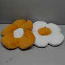 Triforde 2 PCS 19.7In Flower Pillow Yellow White Daisy Throw Pillows Set Daisy Shaped Plush Floor Cushion Cute Flower Pillows Desk Chair Cushion for Living Room Bedroom Sofa Decor