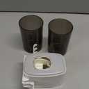 4 Slots Wall Mount Toothbrush Holder with Cover, Self Adhesive Toothbrush Storage Organizer for Shower, Toothbrush Hanger with 2 mouthwash Cups for Bathroom, Medicine Cabinet, Dorm (White)