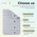 Memory Bath Mat Rug, 23.6x15.7 Inches, Comfortable, Soft, Non-Slip, Super Absorbent, Quick Drying Bathroom Rug for Floor, Tub & Shower, Machine Washable, Thick1 Piece- Striped Gray (1'4" x 1'11" (Rectangular))