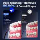 Water Flosser for Teeth Cleaning and Flossing, 5 Modes Rechargeable Cordless Oral Irrigator 320ml Water Tank Teeth Cleaner, IPX7 Waterproof Portable Electric Dentel Flossers for Home and Travel,Black