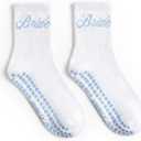 xo, Fetti Bride Pilates Sock - Grippy Bottom | Bachelorette Party, Bridal Shower, Wedding Gift, Bride Tribe, Something Blue, Bridal Socks