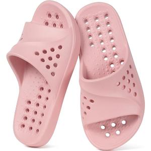 KVbabby Shower Shoes for Kids Massage Pool Slides with Arch Support Quick Drying Boys Girls Beach Sandals Non Slip Summer Bathroom Indoor House Slippers with Drain Holes, 3-4 Big Kid