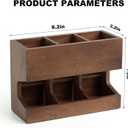 Walnut Wood Pod Dispenser Designed for Nespresso Vertuo Capsules, Freestanding Countertop Pods Rack, Coffee Pods Holder for Home or Office Kitchen Counter, Dispenses 3 Coffee Flavors