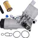Engine Oil Cooler Filter Housing Kit with Gaskets, Cap & Seals - Replaces 55566784, 88179-91400 - Compatible with Buick & Chevy 1.4L Vehicles - Encore, Cruze, Cruze Limited, Sonic, Trax