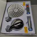 MakeFit Dual Filtered Rain Shower Head Combo, Handheld Shower Head with Adjustable Bar - Rainfall Shower Head And Showerhead with Filter for Hard Water - Removes Chlorine (Premium Chrome)