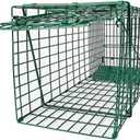 Collapsible Humane Live Animal Cage Trap No-Kill Trapping Kit for Humane Catch Release Rabbits, Stray Cat, Squirrel, Raccoon, All Fit Sized Animals, Heavy Duty, 2-Door 26" x 9.5" x 10.2", Hidden Green