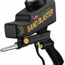 LE LEMATEC Portable Sand Blaster Gun Kit | Gravity Feed Air Tool for Rust Removal, Glass Etching & Paint Stripping | Requires 4 CFM @ 90 PSI Air Compressor - Sandblasting Steel Nozzle