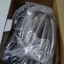 Garden Hose 100ft, Stainless Steel Heavy Duty Water Hose with 10 Function Nozzle Flexible, Lightweight, No-Kink, Pet Proof, Puncture Proof Metal Hose for Yard, Outdoor