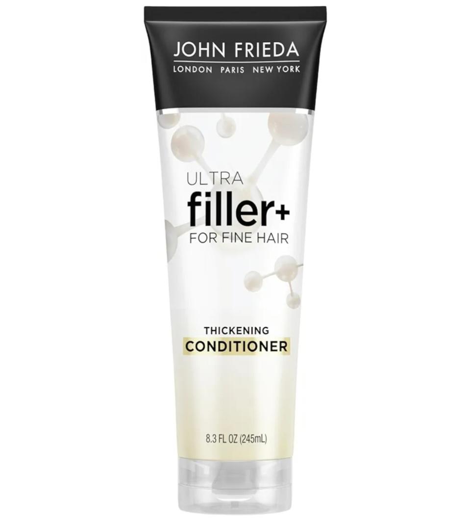 John Frieda ULTRAfiller+ Thickening Conditioner, Strengthening Conditioner for Damaged or Thin Hair, Infused with Biotin and Hyaluronic Acid to Strengthen Hair for Thicker Fuller Results, 8.3 Oz