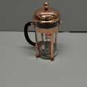 Bodum 34oz Chambord French Press Coffee Maker, High-Heat Borosilicate Glass, Stainless Steel, Copper Made in Portugal