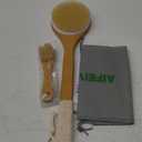 Dry Brushing Body Brush, Natural Boar Bristle Dry Brush, Bamboo Exfoliating Body, Face, Foot, Long Handle Back Scrubber Brush, Meridian Pressure for Lymphatic, Cellulite