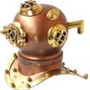 Vintage Handmade Marine Divers Diving Helmet Miniature US Navy Copper Finish Scuba Diving Divers Helmet Movie Prop Collectible Helmet Home & Table Decor