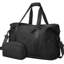 Expandable Travel Duffle Bags Weekender Overnight Bags for Women Men Hospital Bag for Women Labor Delivery with Toiletry Bag Waterproof, Black, Large