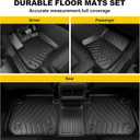 Floor Mats Fit for Honda HRV 2026 2025 2024 2023 Sport/LX/EX-L (Gasoline & Hybrid) & for Acura ADX 2025-2026, All Weather TPE Custom Fit HR-V Anti-Slip Floor Liners, 1st & 2nd Row, Black