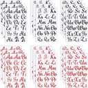 18 Sheet Christmas Iron Letters Iron on Letters Cursive Heat Transfer Letter for Clothing Stocking Printing Craft Decoration (Black, Red)