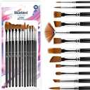2 x Bluebird 12 Pcs Professional Artist Paint Brush Set for Acrylic Paintings - Acrylic Paint Brushes for Water, Oil Painting - Brushes for Canvas, Fabric & Watercolors