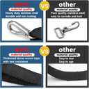 Two Hooks Adjustable Bimini Boat Top Straps,23"~60" Marine Awning Webbing Straps, Pack of 2