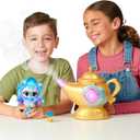 Magic Mixies Magic Genie Lamp with Interactive 8" Blue Plush Toy and 60+ Sounds & Reactions. Unlock a Magic Ring and Reveal a Blue Genie from The Real Misting Lamp. Gifts for Kids, Ages 5+