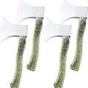 4 Pack Halloween Foam Axe Toy Fake Hatchet Realistic Props for Lumberjack Butcher Halloween Costume Weapon Party Supplies (Color Set 2)