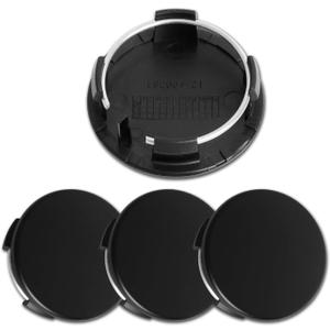 ME 2.25Inch 57MM Wheel Center Caps for Tesla Model S Model X Model Y Model 3 Rivian R1T Rim Hub Caps 6005879 00 A, Pack of 4 (Matte Black, Outer 57MM, Inner 50MM)
