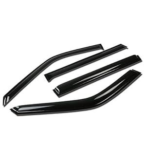 4pcs Tape-On Window Visor Deflector Rain Guard Compatible with Suzuki XL-7 Grand Vitara 01-06, Acrylic,  27 x 3" 2 pc and 40 x 2.5 " 2 pc