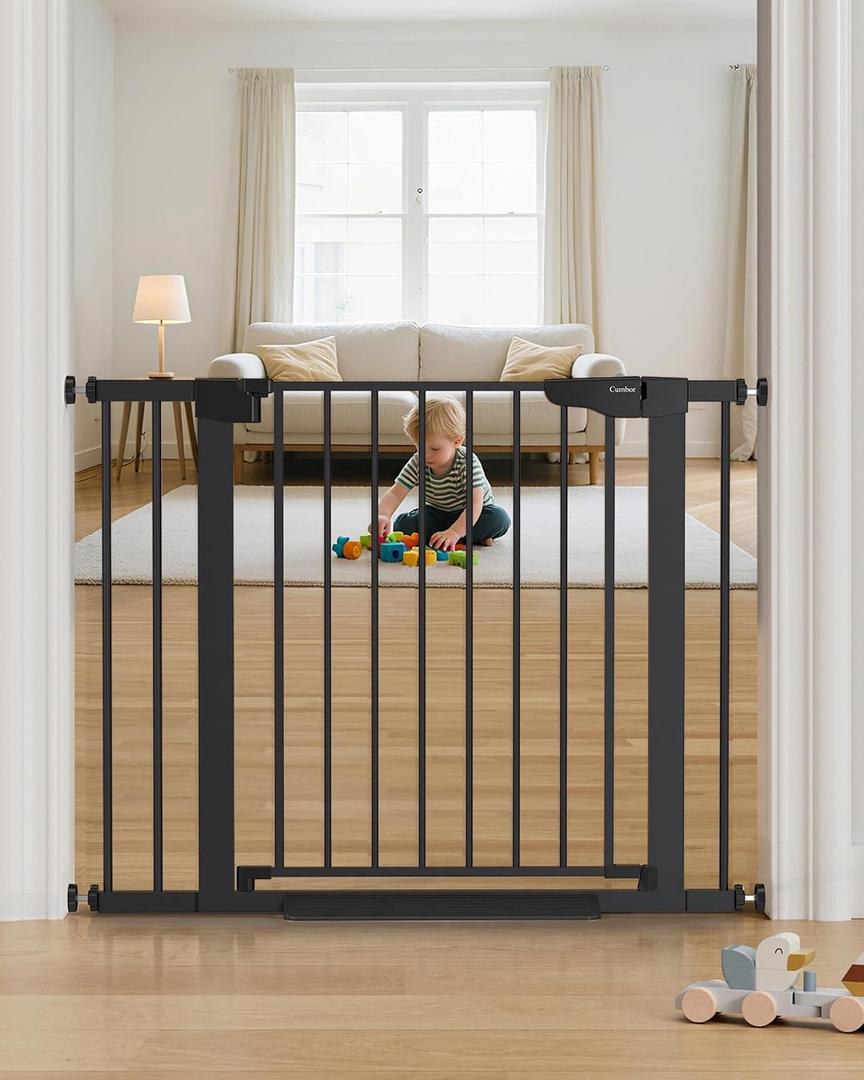 Cumbor 30-40.6 in Baby Gate for Stairs and Doorways, Dog Gate Indoor Black
Mom's Choice Awards Winner, Pressure Mounted, Auto-Close, Easy Walk Thru Door, For Dogs Indoor
