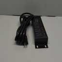 CCCEI Heavy Duty Surge Protector Power Strip 20 Amp Individual Switches. 10FT 12 Gauge Extension Cord with Multiple Outlets. Kitchen, Garage, Shop, Industrial Wall Mount Electric Extender, Black.