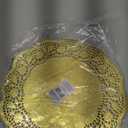 Juvale Gold Placemats - 12-Inch, 100 Count, Round Paper Doilies - Disposable Placemats for Party & Charger Plates Bulk Wedding 100 - Doilies for Dessert Trays