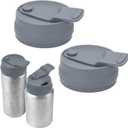 Cosmos 2 Pcs Silicone Soda Can Lid Cover - Reusable Anti-Spill Beverage Can Lid Topper Protector for Soda Beer Juice Drink Can, Fits 2.1 Standard Can Top (Gray)