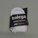 Balega Unisex Adult Hidden Comfort Performance No Show Athletic Running Socks (1 Pair) (Large, White)