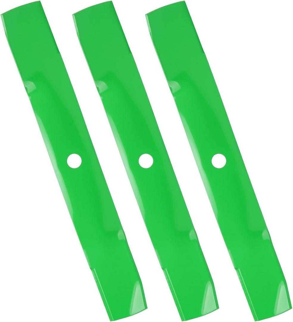 Lawn Mower Blades Medium Lift Fits for M143520 UC22010 for John Deere 1023E 1025R 1026R 2025R GX255 GX325 LX280 X320 X340 X380, 3 PCS
