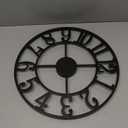 LEIKE Large Wall Clocks with Night Light Battery Operated,Silent Non Ticking,Rustic Modern Big Wood Clock for Living Room, Bedroom,Kitchen,Farmhouse,Office,Home Decor-24 Inch(Black-Arabic Number)