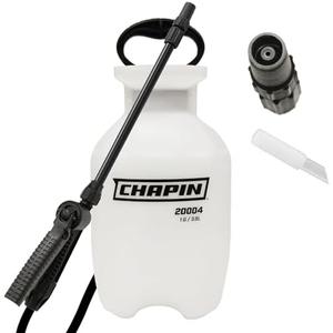Chapin 20004 Pump Sprayer, 1 Gallon, Lawn and Garden, Hand Pressurized, Anti-Clog Filter, Adjustable Spray Nozzle, Spraying Plants, Watering, Weeds, Fertilizer and Pests, Translucent