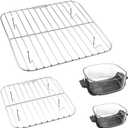 2 PCS Crisper Rack for Ninja Crispi Air Fryer FN101, Compatible with Ninja Crispi Glass Containers, Stainless Steel, Food Grade, Ninja Crispi Replacement Parts, Ninja Crispi Accessories