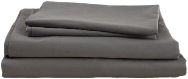 Cosybay Gray Cotton Sheet Set - Sateen Weave 4 Piece 600 Thread Count Bedding Set with Cooling Effect, Extra Soft - Deep Pocket Up to 16 Inch - Wrinkle, Fade, Stain Resistant (Queen, Light Gray)