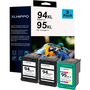 94 95 Ink Cartridge Replacement for HP 94 95 Ink Cartridge Compatible for HP OfficeJet H470 150 100 DeskJet 460 5740 PSC 1610 1600 Photosmart 8450 8300 8330 Printer (2 * 94 Black 1 * 95 Tri-Color XL)