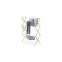 Whitmor Foldable Clothes Drying Rack: 3 Tier Laundry Drying Rack, Collapsible Drying Rack Clothing, Portable Space Saving Clothing Rack for Indoor Outdoor, 17.0 L x 29.5 W x 43.5 H, Wood