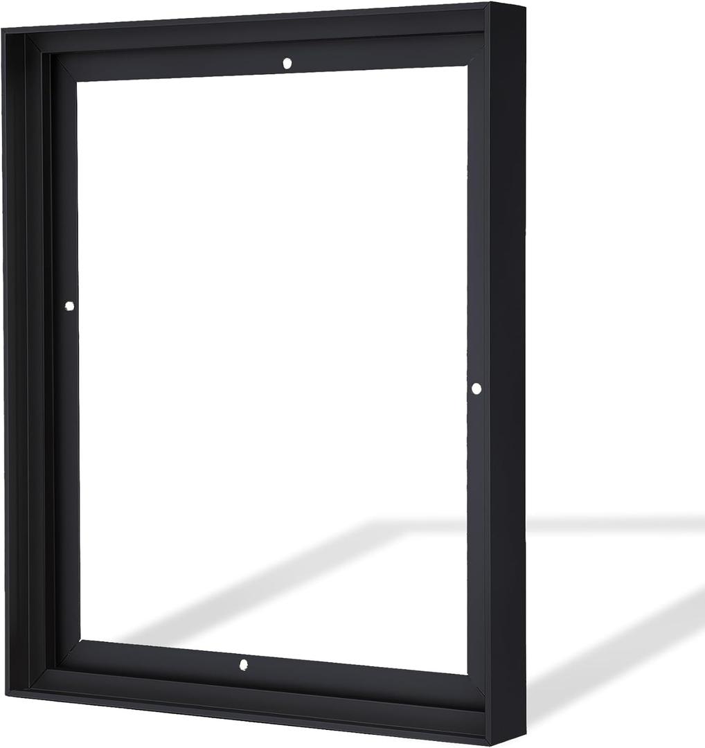 CANFRAVAS Canvas Frame 18x24, DIY Metal Canvas Floater Frame, 1.5" Deep Canvas Floating Frame,Frames for Canvas Art, Floater Frame for Canvas Painting, Floating Frame for Canvas (Black,18"x24")