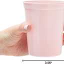 BLUE PANDA Reusable Plastic Cups - 16 Oz, Light Pink, 24 Count - Light Pink Stadium Tumblers & Pastel Stadium Cups - Washable Bulk Drinkware