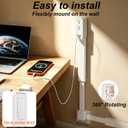 Outlet Extender Stick - Features USB-A, USB-C and 2 AC Outlets, Extends 17.5"-29.1", Rotates 360 Access Hard-to-Reach Outlets, Wall Plug Power Socket Expander Nightstands, Sofa, Desks and More