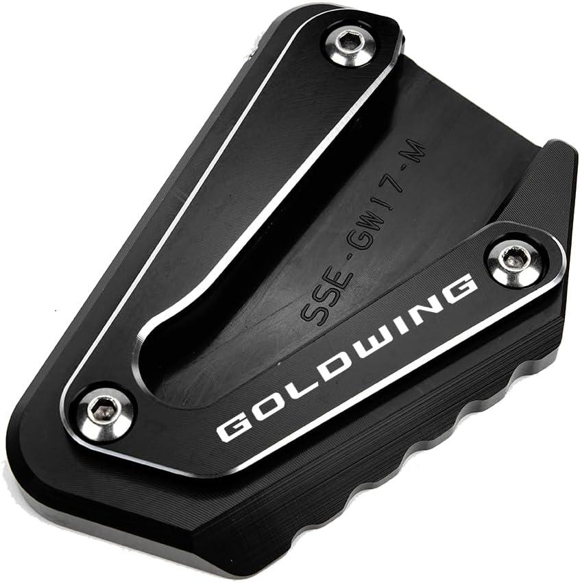 MOWOK For Goldwing GL1800 2002-2017 and 2018-2025 Goldwing GL1800 1800 Motorcycle Side Stand Extension Kickstand foot Pad (Year 2002-2017 (Black))