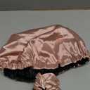 YANIBEST Adjustable Silk Bonnet Double Layer Satin Bonnet Hair Bonnet for Sleeping Bonnets for Women Hats Curly Natural Hair, Blush Pink (One Size)