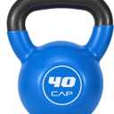 CAP Vinyl Coated Cast Iron Kettlebell, 40 LB Home Gym Weight